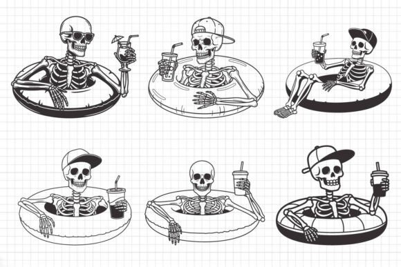 Download Skeleton Pool Float Summer SVG Bundle. - Summer svg bundle Collection