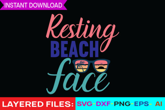 Download Resting Beach Face Svg Cut File - Resting beach face svg cut file Collection