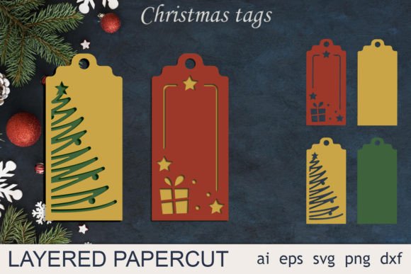 Download Christmas Gift Tags Svg Papercut - Premium Resources