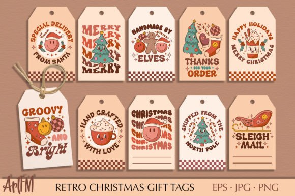 Download Retro Christmas Gift Tags - Premium Resources